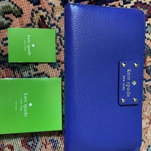 Kay Spade Blue zip wallet